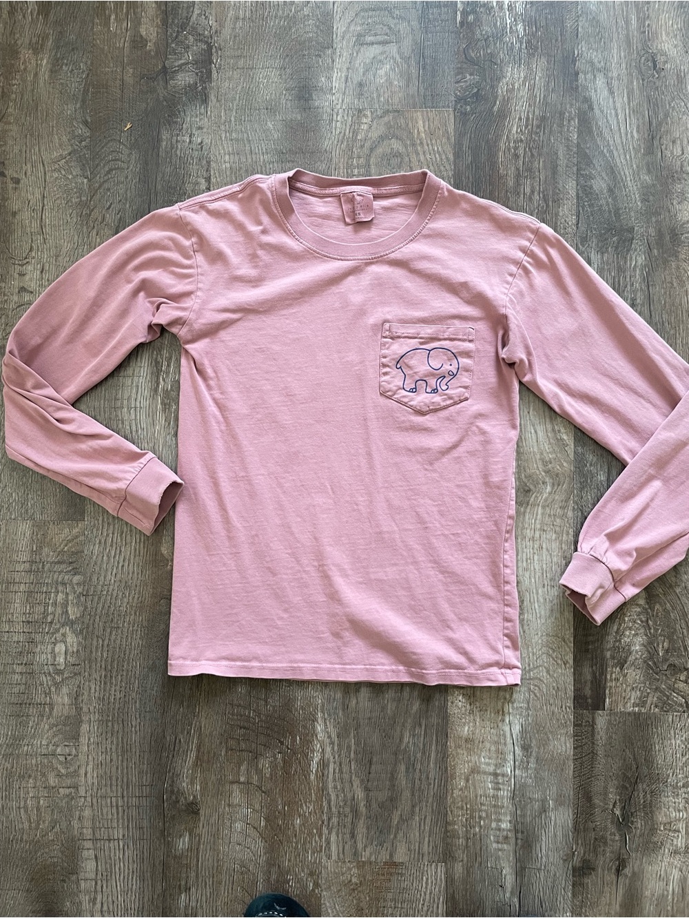 Ivory Ella cotton long sleeve XS pink blue